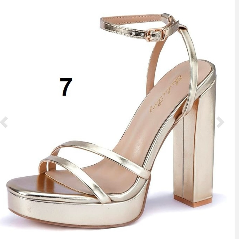 ELISABET TANG PLATFORM HEELED SANDALS, NWT